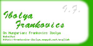 ibolya frankovics business card